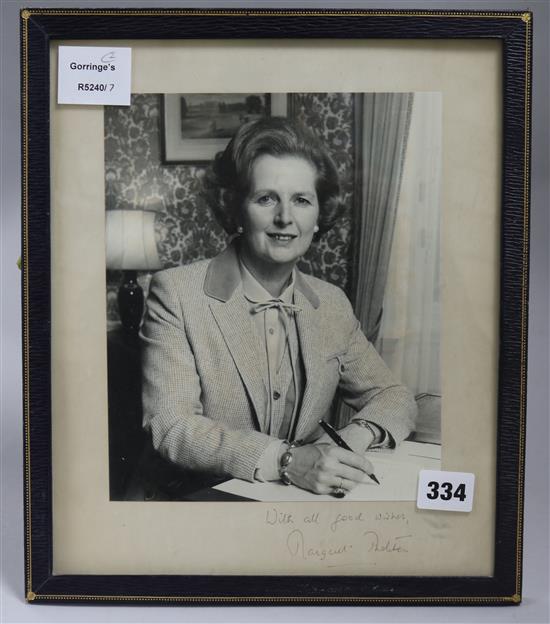 Two signed photographs of former Prime Ministers - Margaret Thatcher and Edward Heath